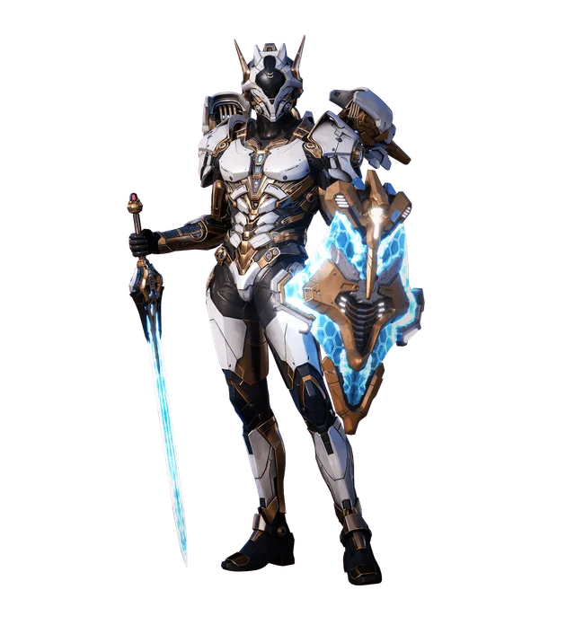 Enforcer Biosuit with a Force shield in RF Online Next